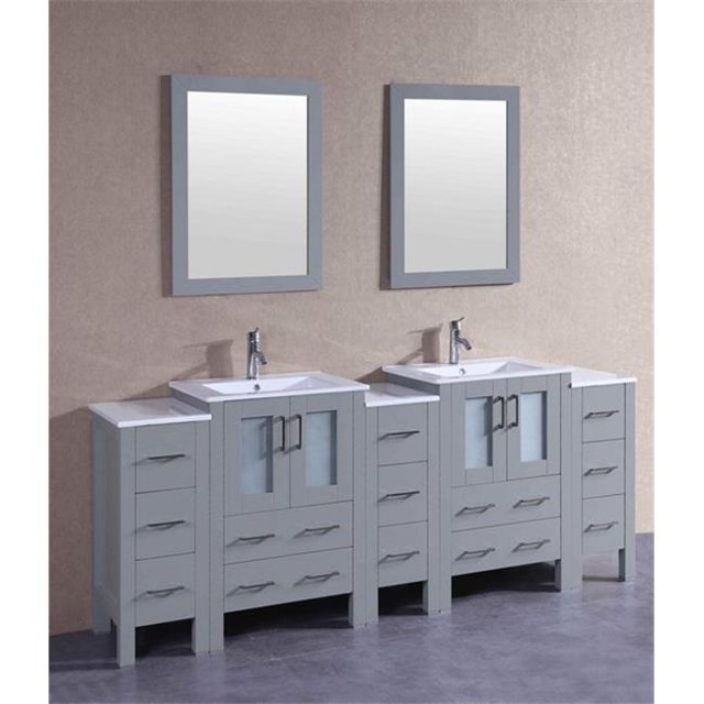 Mercury Import Group AGR224U3S Ensemble Double Vasque Bosconi 84 Po - Gris