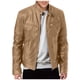 thumbnail image 1 of Fashion Men Autumn Winter Warm Casual Leather Zipper Long Sleeve Jacket Coat Top M, 1 of 4