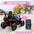 thumbnail image 2 of Yeshouse 12V niños montar en camión con Control remoto de los padres, coche eléctrico con suspensión de resor, luces Led, conexión inalámbrica, reproductor de música, 2 of 7
