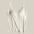 thumbnail image 2 of TODOZO Tank Tops for Women 2025 Built In Shelf Bra Adjustable Spaghetti Strap Summer Camisole Slim Fit Basic Sleeveless Tank Tops with Built-In Shelf Bra Stretch Undershirts Beige 3Xl, 2 of 4