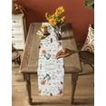 thumbnail image 4 of Farmhouse Butterfly Floral Burlap Cotton Table Runner 13x48 Inches Long, Pastoral Botanical Blossom Farmhouse Table Runners, Outdoor Dining Tablecloths Decor for Baby Shower/Party/Wedding, 4 of 6