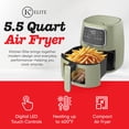 thumbnail image 2 of Kitchen Elite 5.5 qt Digital Air Fryer, Countertop Cooker With LED Screen, Green, 2 of 7