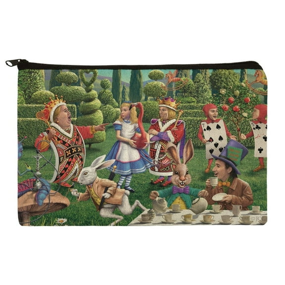 Alice in Wonderland Garden Party Makeup Cosmetic Bag Organizer Pouch