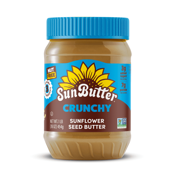 SunButter Crunchy Sunflower Seed Butter, Regular 16 oz. Jar