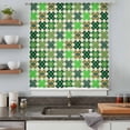 thumbnail image 4 of Saint Patrick's Day Sheer Curtains 63 Inches Long, Vintage Green Plaid Lucky Clovers Light Filering Curtains, Breathable Simi Curtain Privacy Drapes for Living Room Bedroom Window Treatment, 4 of 9