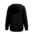 thumbnail image 7 of MSJUHEG Zip Up Hoodie Long Sleeve Tops Sweatshirt Tops with Pockets Women's Activewear Casual Hoodies Thin Hoodies Loose Fit Drawstring Sweatshirts Winter Clothes Black Xl, 7 of 7