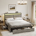 thumbnail image 1 of Cama Matrimonial FABATO Cama con cajones y Luces LED, 1 of 10