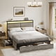 thumbnail image 1 of Cama Matrimonial FABATO Cama con cajones y Luces LED, 1 of 10
