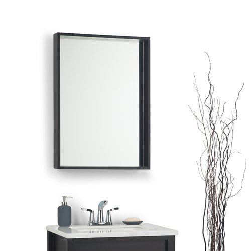 Bath Vanity Dcor Mirror In Dark Walnut, Dark Walnut Bathroom Vanity Mirror