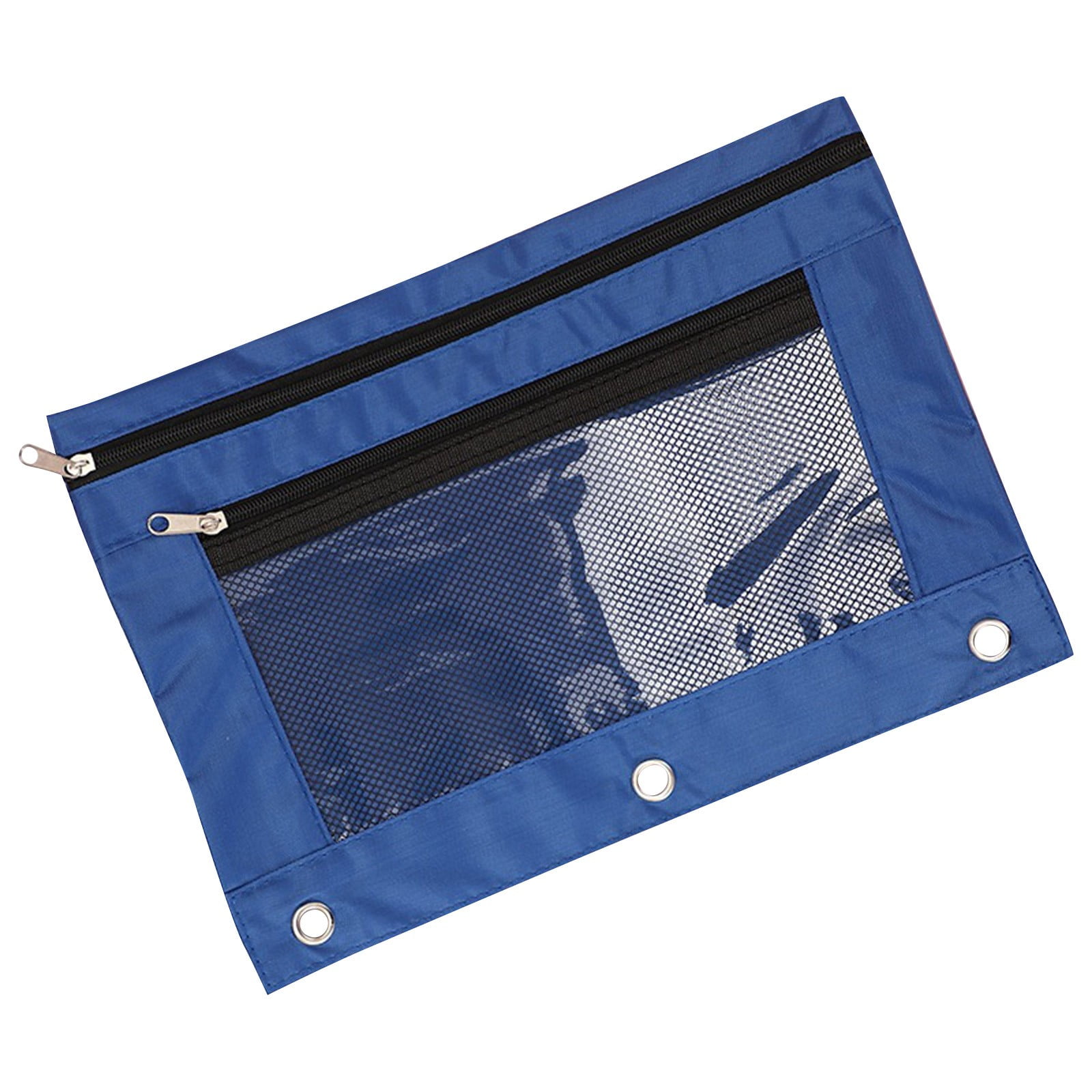 Mlqidk Large Pencil Pouch for 3 Ring Binder, Mesh Zipper Pencil Case