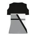 thumbnail image 5 of Homenesgenics Tops for Women Plus Size,Tunic Tops for Women,Crop Tops for Women Women Summer Sexy T- Shirt Cold Shoulder Pullover Blouse-Neck Short Sleeve Print Gray XL, 5 of 5