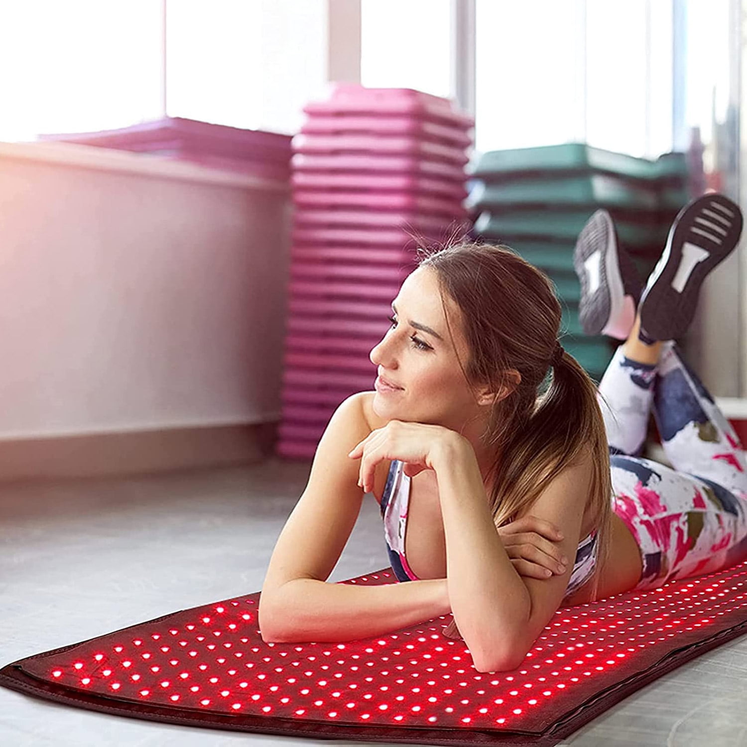 Red L.Ight T.herapy Pad for Full Body 945pcs L.E.D ,660nm Red and 850nm Near-I.nfrared L.Ight T.herapy Device,Large Home Laying Mat for Body, Muscle Recovery