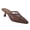 Brown, variant on Women Woven Net Pointed Toe Kitten Heel Mules Breathable Openwork Backless Heeled Sandals Size 6 Brown
