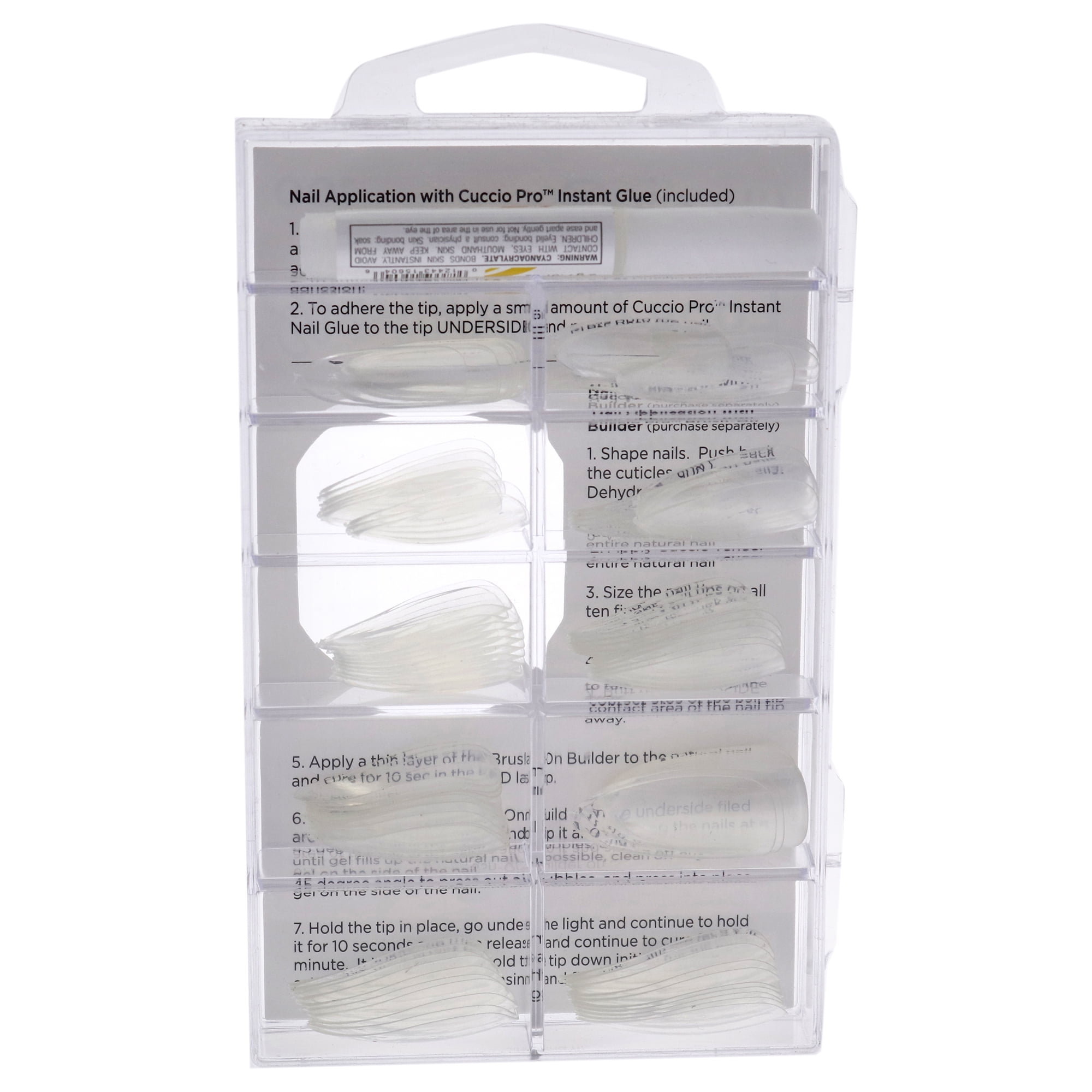 Long and Luxurious Full Coverage Nail Tips - Ultra Clear by Cuccio
