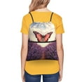 thumbnail image 4 of Easygdp Butterfly Over Lavender Drawstring Backpack Gym Bag,Sport Gym Sackpack,Gym Sack with Side Pocket for Men Women, 4 of 6