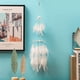 thumbnail image 5 of Atrapasueños de doble círculo, luces bohemias de plumas blancas con luz LED, decoración de techo, adornos para colgar en la pared, decoración de dormitorio, regalos para adolescentes, 5 of 5