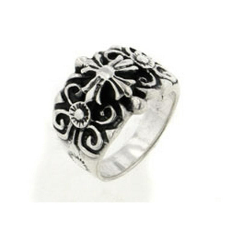 Mens sterling deals silver gothic rings