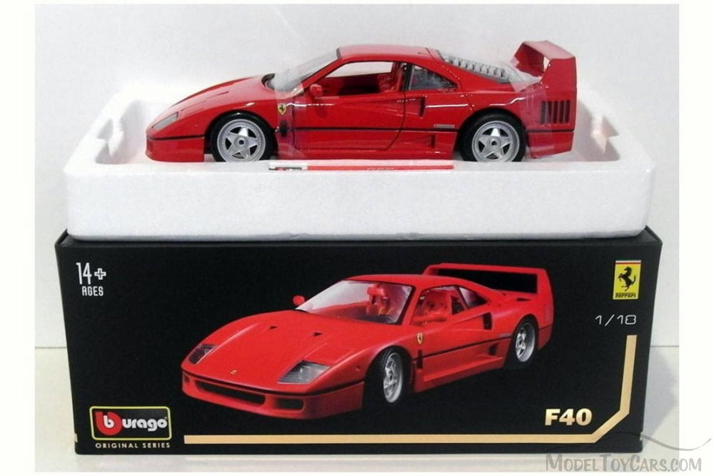 Ferrari F40, Red - Bburago 16601R - 1/18 Scale Diecast Model Toy Car