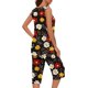 thumbnail image 4 of Conjunto de Ropa de Estar de Mujer Cuello Redondo Impresión Blusa sin Mangas Pantalones Cortos, Pantalones de Cintura Elástica para las Mujeres, 4 of 7