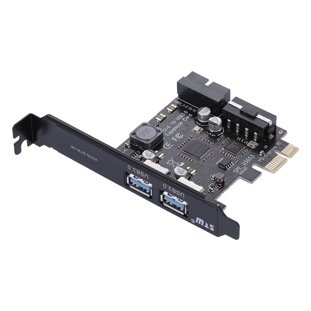DP-iot HOT-2 Port USB 3.0 Pci-E Expansion Card External Usb3.0 Pcie Card Adapter with 2 Power Module NEC Chip for Desktop Pc Computer