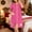 Pink, variant on Women's Christmas Nightgown Funny Graphic Short Sleeve Zipper Robes Lightweight Knee Length Bathrobe with Pockets Soft Sleepwear Loungewear Red XX-Large