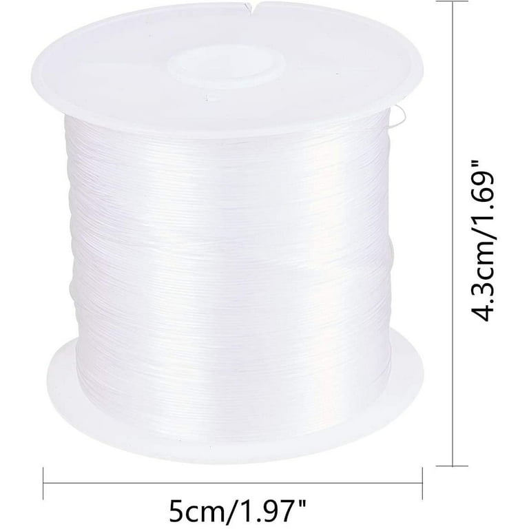 0.4mm Elastic String Clear Fishing Line Invisible Nylon Thread Jewelry  String Wire Cord String Crystal Beading Cords for Party Balloon Decor Craft