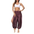 thumbnail image 2 of Txlixc Pantalones de entrenamiento para mujer, estampado digital bohemio, pantalones de yoga sueltos con lado dividido Txlixc Estilo de ocio, 2 of 9