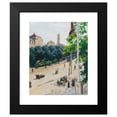 thumbnail image 2 of Charles Vetter 20x24 Black Modern Framed Museum Art Print Titled - A View of the Southern Stachus Rondell, the Sonnenstrase and the Old St Matthew's Church, 2 of 5