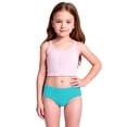 thumbnail image 3 of Qicasul Girls Swimwear Two Piece Swimsuits Upf 50+ Sun Rash Guard Swim Shorts For Toddler Kids Beach Pool Casual Sky Blue1,110, 3 of 6