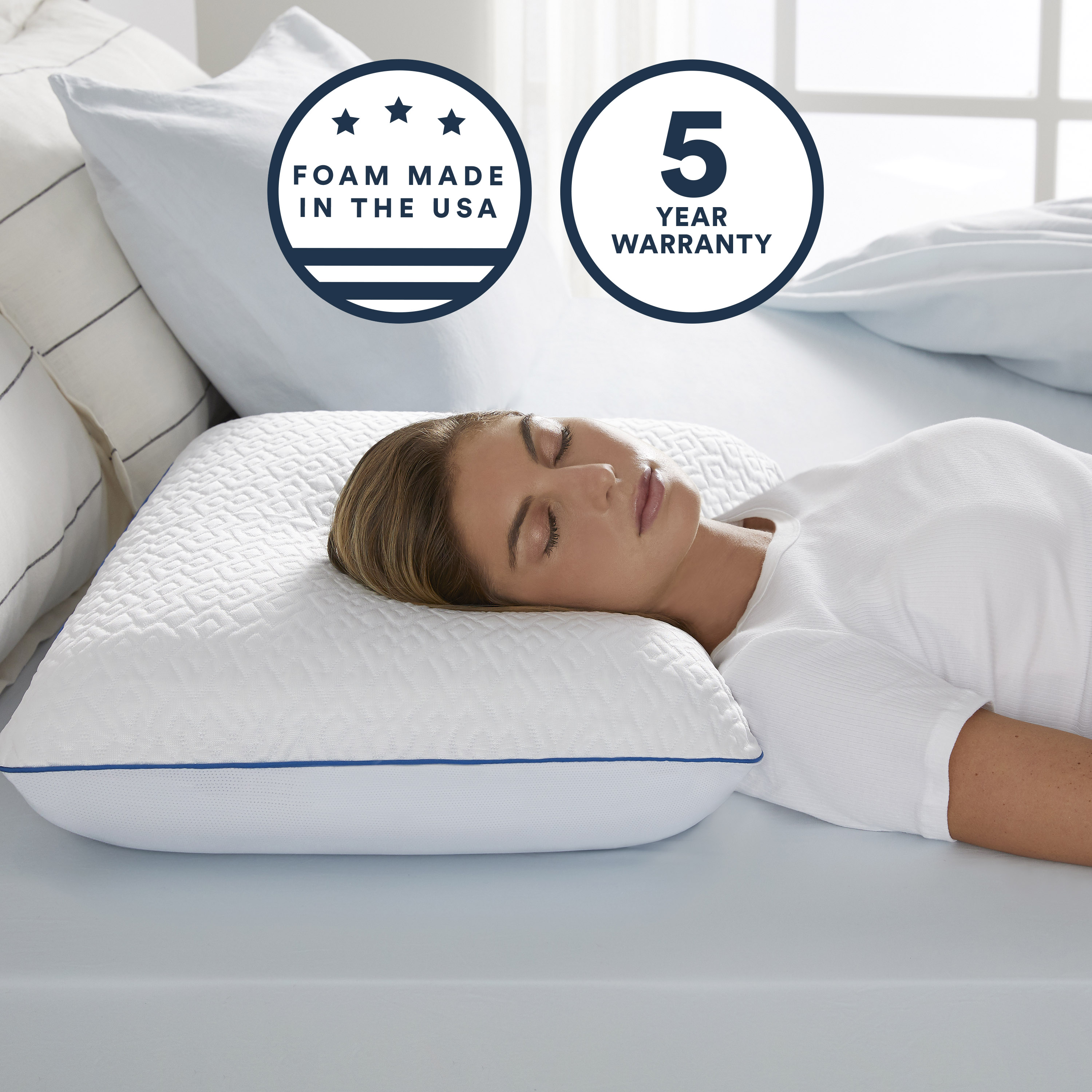 Sleep Innovations Forever Cool Gel Memory Foam Pillow With Cooling
