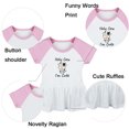 thumbnail image 2 of Holy Cow I'm Cute Novelty Dresses For Baby, Newborn Babies Skirts, Infant Princess Dress, 0-24M Kids Graphic Clothes (Pink Raglan Dresses, 12-18 Months), 2 of 5