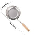 thumbnail image 3 of Colador Grande de Acero Inoxidable con Mango de Madera | Colador de Cocina de 38 Cm para Fideos, Dumplings, Verduras y Frituras | Filtro de Malla Resistente Apto para Alimentos, 3 of 6