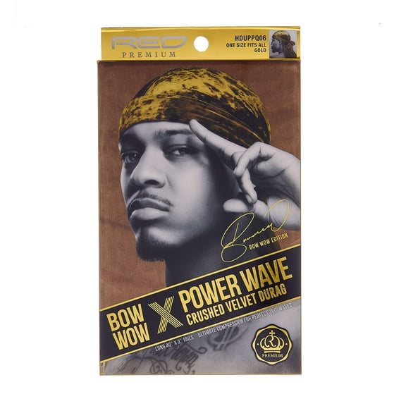 RED Premium Bow Wow X Power Wave Crushed Velvet Durag (Gold)