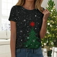 thumbnail image 2 of UngA Christmas T Shirts Womens Funny Christmas Shirts Merry and Bright T-Shirts Christmas Tree Shirts Merry Christmas Graphic Tee Tops Dark Green,2XL, 2 of 7