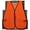 Orange, variant on Petra Roc LVM-0 Safety Vest Lime Mesh No Reflective Tapes, Universal