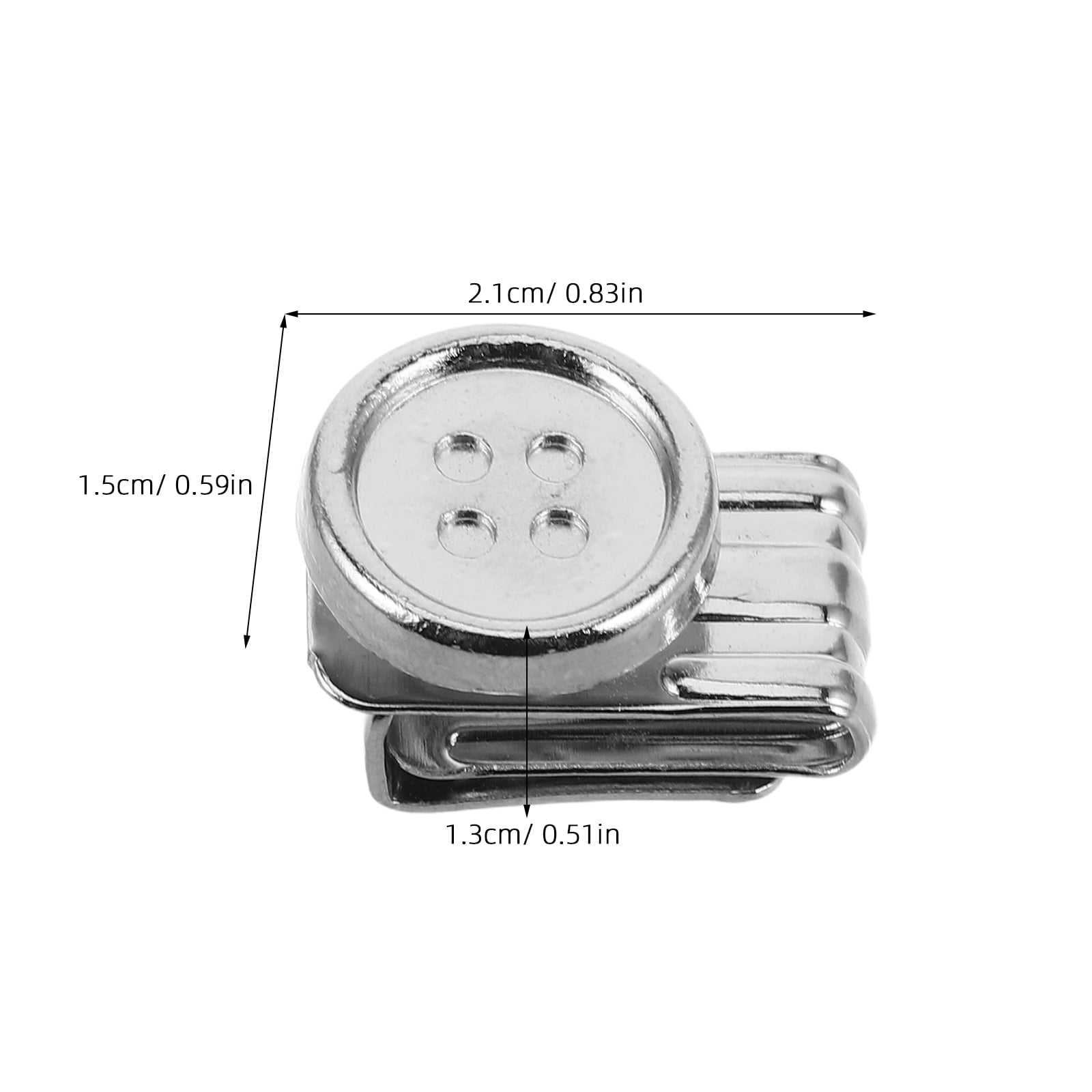 OUNONA Adjustable Metal Button Clips for Men's Pants, Universal Replacement Fasteners for Jeans and Trousers