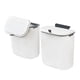 thumbnail image 5 of Bote para basura, Bote de basura con tapa, Botes de basura cocina, contenedor de basura, Cubo de compostaje, Cubo de basura de plástico, colgante de pie para armario, cesta Color blanco, 9L, 5 of 5