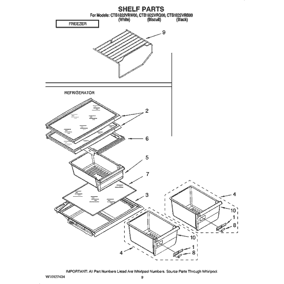 Whirlpool W10804447 PAN-CRISPR - OEM Part