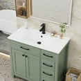 thumbnail image 2 of Eclife 36 Inch White Resin Bathroom Vanity Top, Single-Hole Rectangular Integrated Basin, 2 of 8