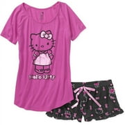 Juniors Hello Kitty Sleep Tee and Fleece Shorts Set