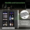 thumbnail image 3 of TITTLA  Beverage Refrigerator,24 Inch Wide,Dual Zone 120 Cans Built in Wine Fridge Cooler,Double Stainless Steel Doors, 3 of 13