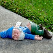 Funny Drunk Garden Gnome Patio Ornament Rude Passed Out Statue Figurine Gift US