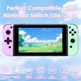 thumbnail image 2 of Game Controller Compatible with Nintendo Swicth, L/R Joycon Replacement with 6-Asix Gyro/Dual Motors - Purple&Green, 2 of 4