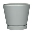 thumbnail image 3 of (2 pack) Mainstays Recycled Resin Planter Attached Saucer, Gray, 8in x 8in x 7.2in, 3 of 9