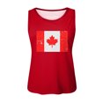 thumbnail image 4 of Womens Canada Day Tank Top Sleeveless Summer Shirt Tops Round Neck Patriotic Maple Leaf Tops Basic, 4 of 4