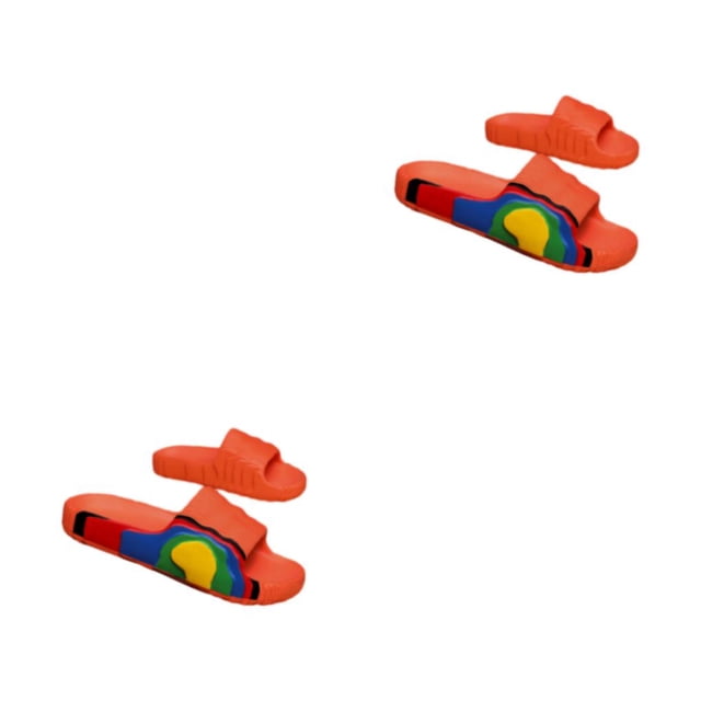 Minnieouse 1 par de toboganes portátiles de estilo informal con punta abierta, zapatillas para caminar en la playa, sandalias de tacón plano, Naranja Tamaño 43-44 2piezas