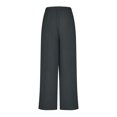 thumbnail image 5 of Wiyuqeen Wide Leg Pants for Women Elastic Waist Drawswtring Loose Pant Linen High Waisted Palazzo Pants Work Casual Flowy Tie Knot Trousers with Pockets, 5 of 5