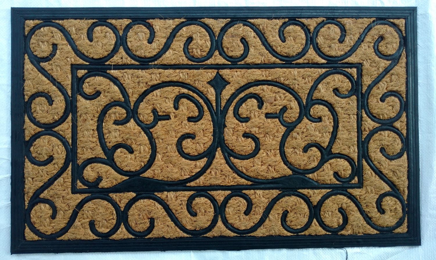 MAINSTAYS Coco Rubber Door Mat, 18" L x 30" W