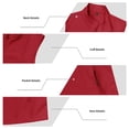 thumbnail image 4 of Men's Solid Color Golf Vest, Stand Collar Full Zip Sleeveless Jacket with Zipper Pockets, Lightweight Casual Golf & Outdoor Vest Size 4XL Red, 4 of 9