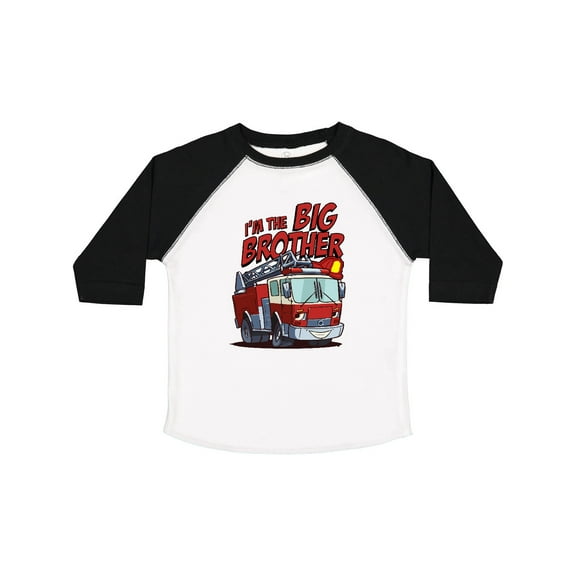 Inktastic Big Brother Fire Truck Boys Toddler T-Shirt